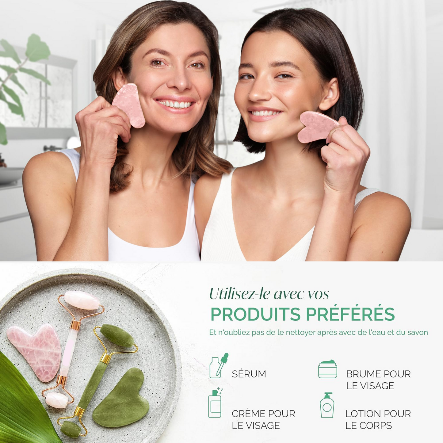 Gua Sha - QUARTZ ROSE