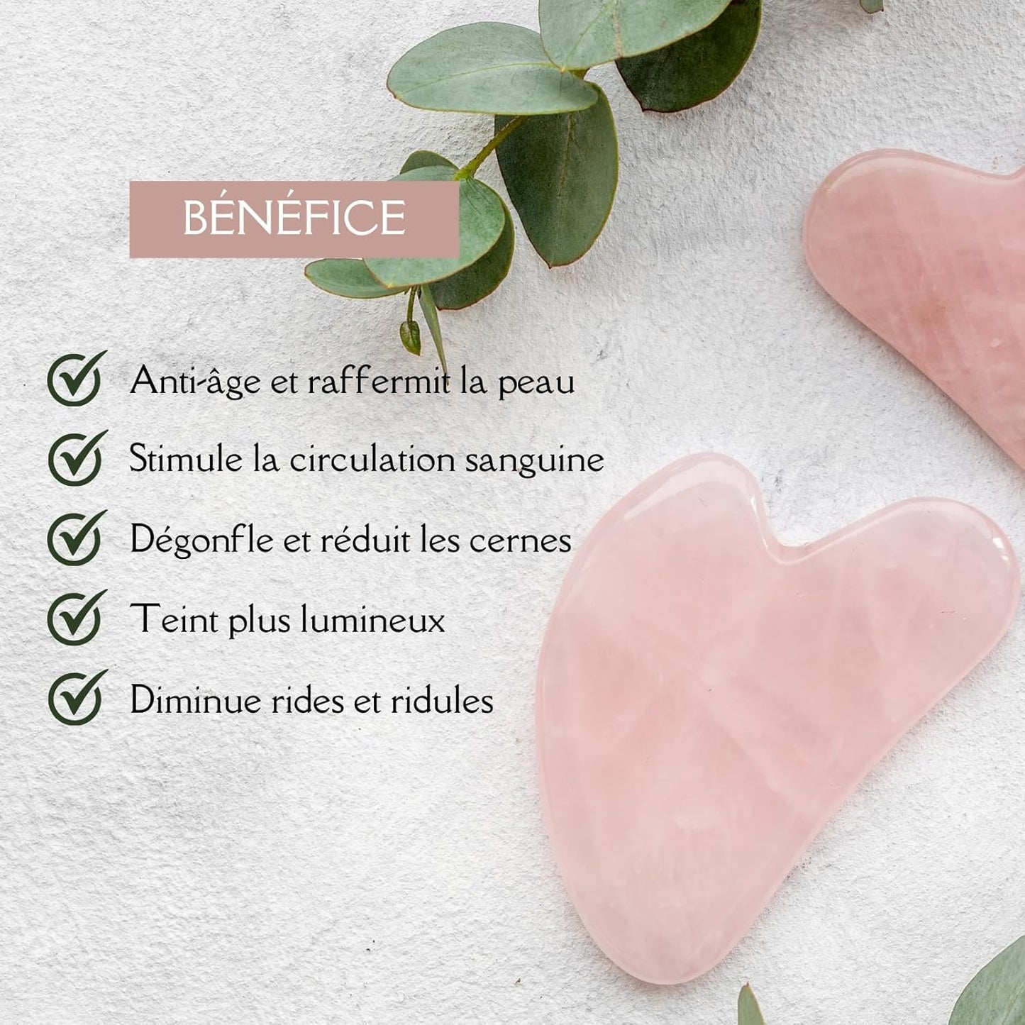 Gua Sha - QUARTZ ROSE